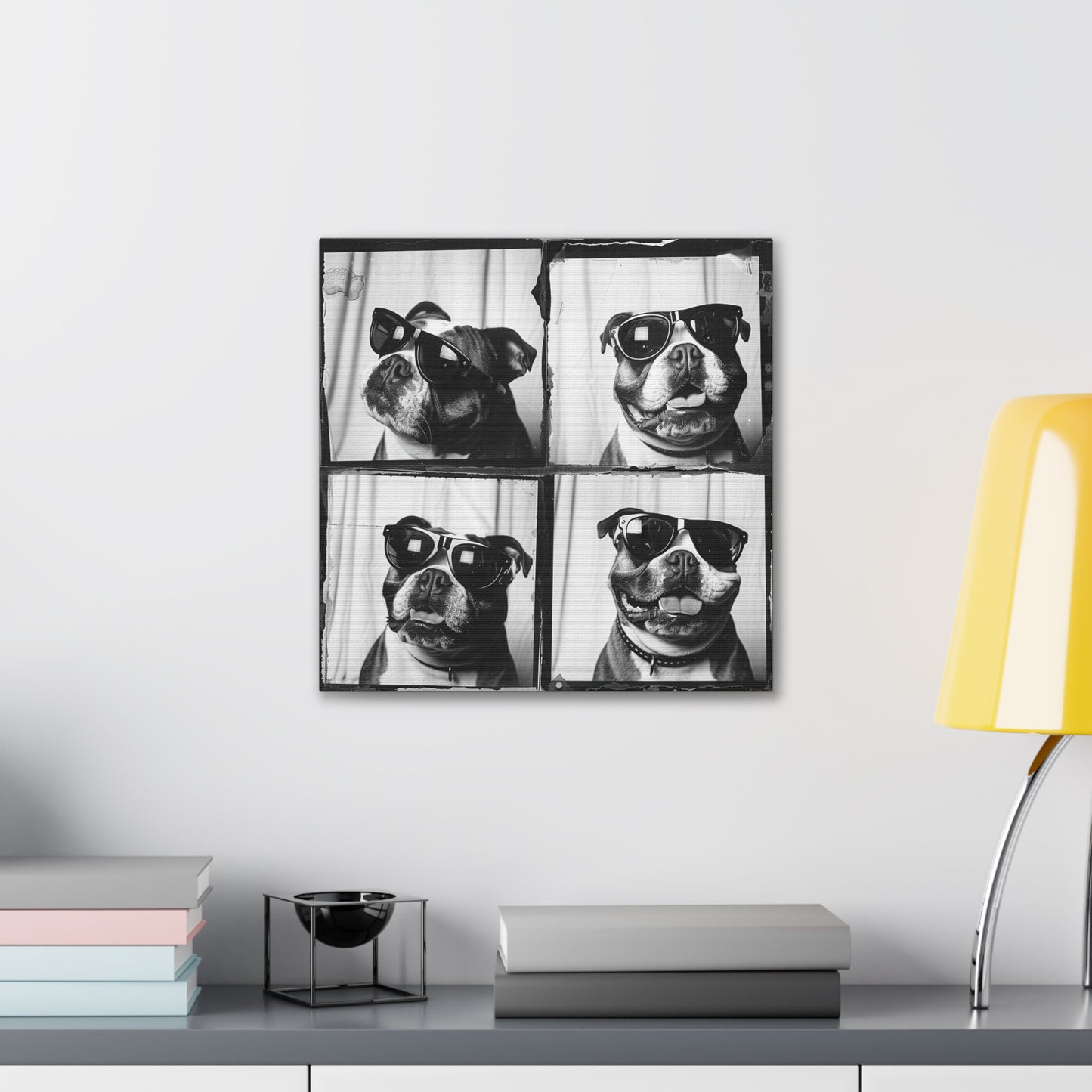 Bulldog Photo Booth Canvas