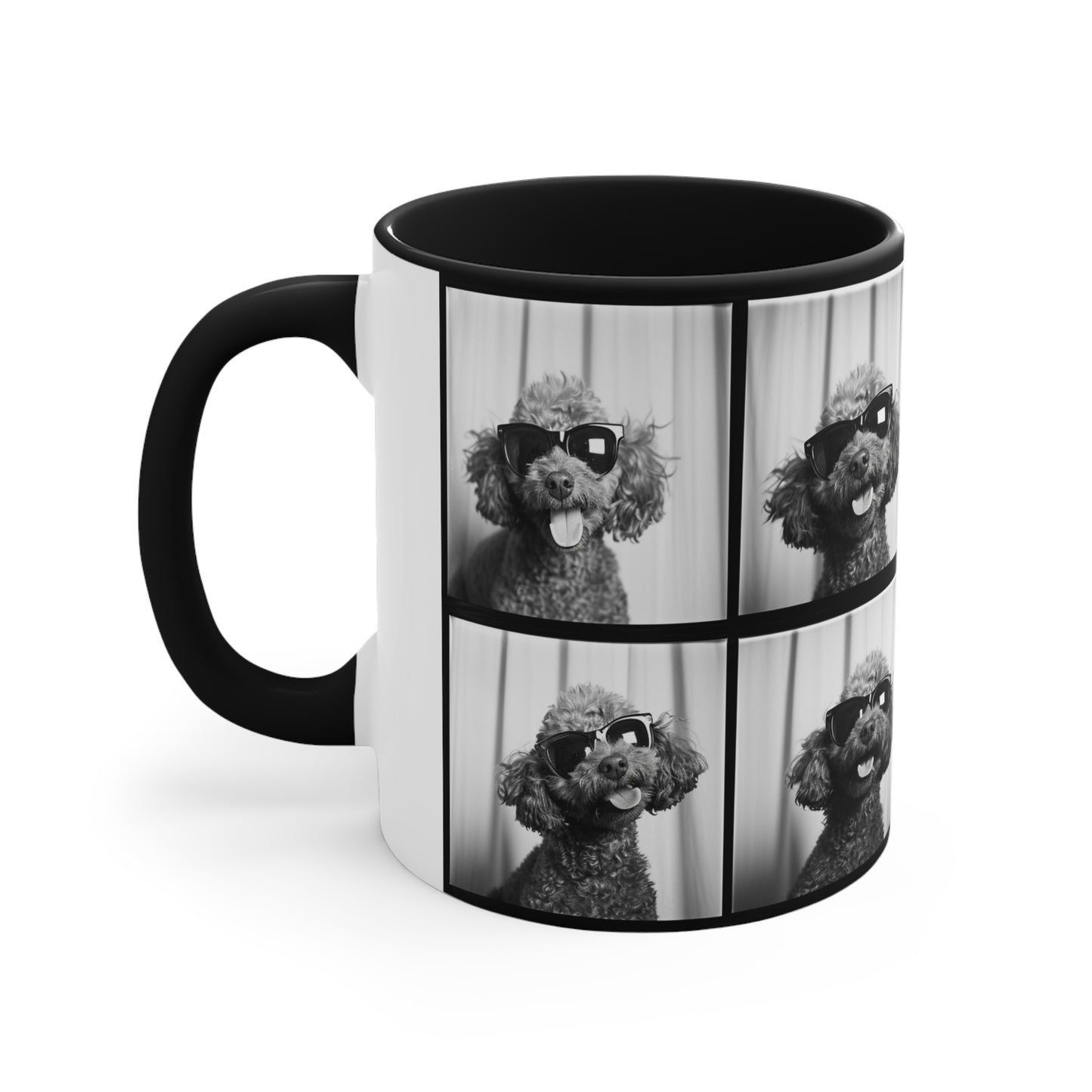 Poodle Photo Booth Accent Coffee Mug, 11oz