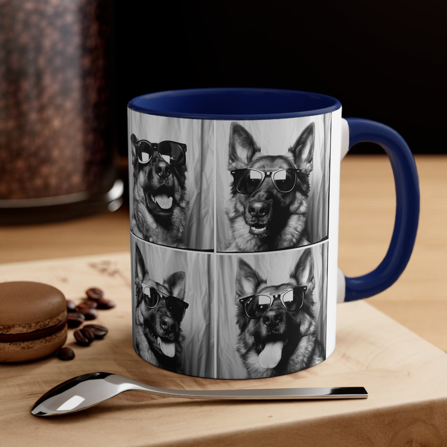 German Shephard Photo Booth Accent Coffee Mug, 11oz