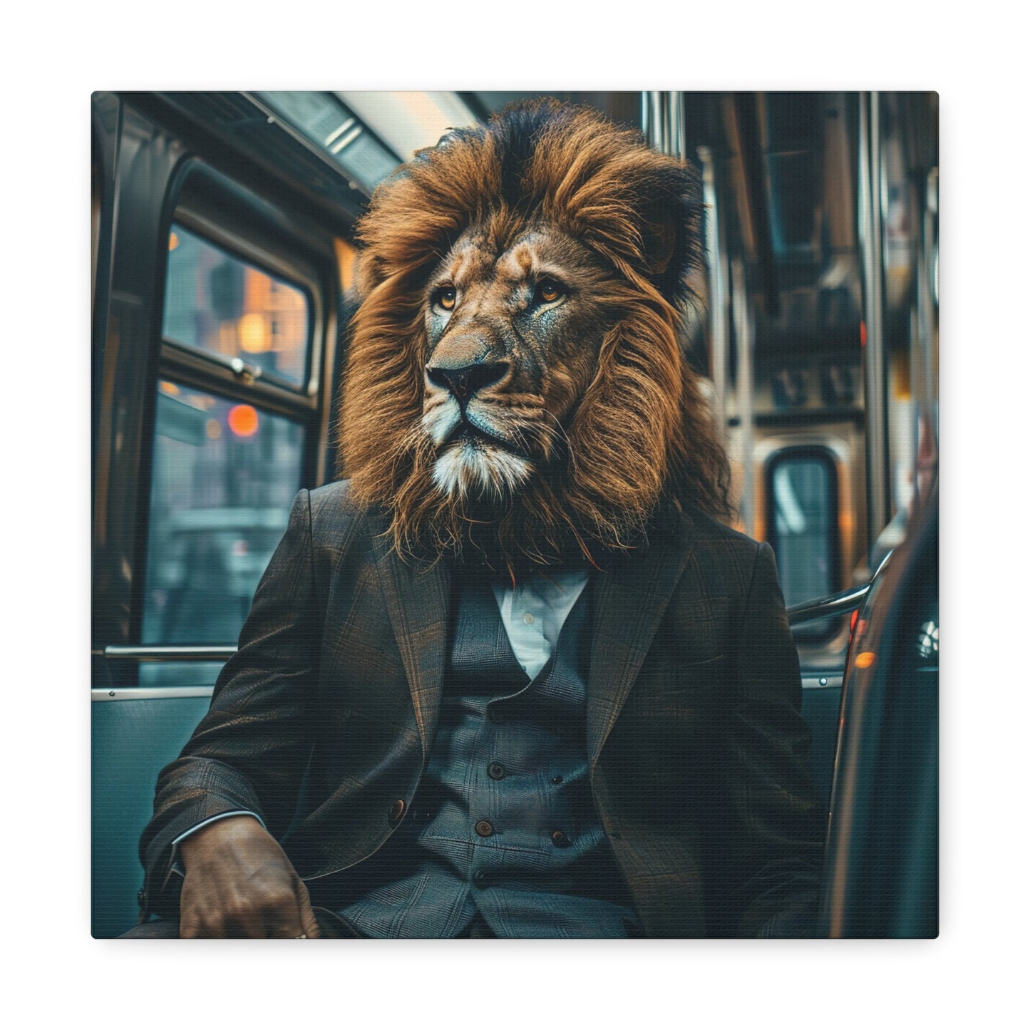 Lion Subway Canvas