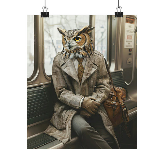 Owl Subway, Owl Wall Art