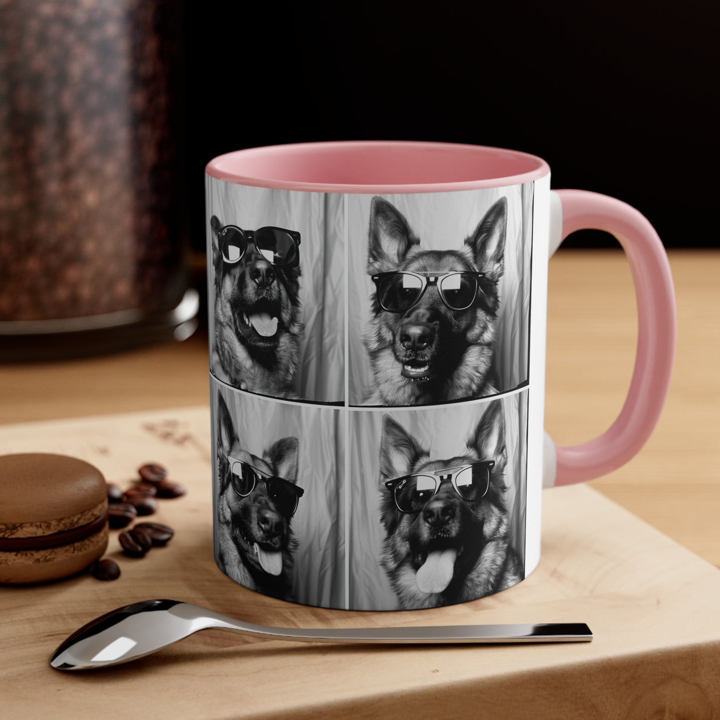 German Shephard Photo Booth Accent Coffee Mug, 11oz