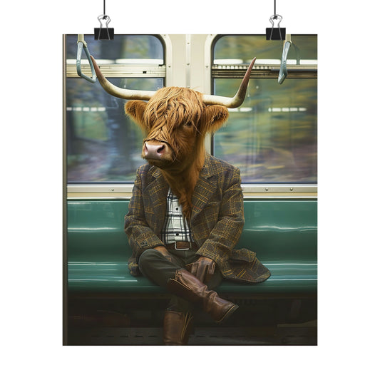 Highland Cattle Subway, Highland Cattle Wall Art