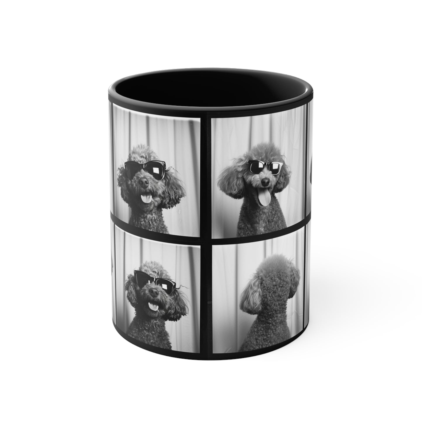 Poodle Photo Booth Accent Coffee Mug, 11oz