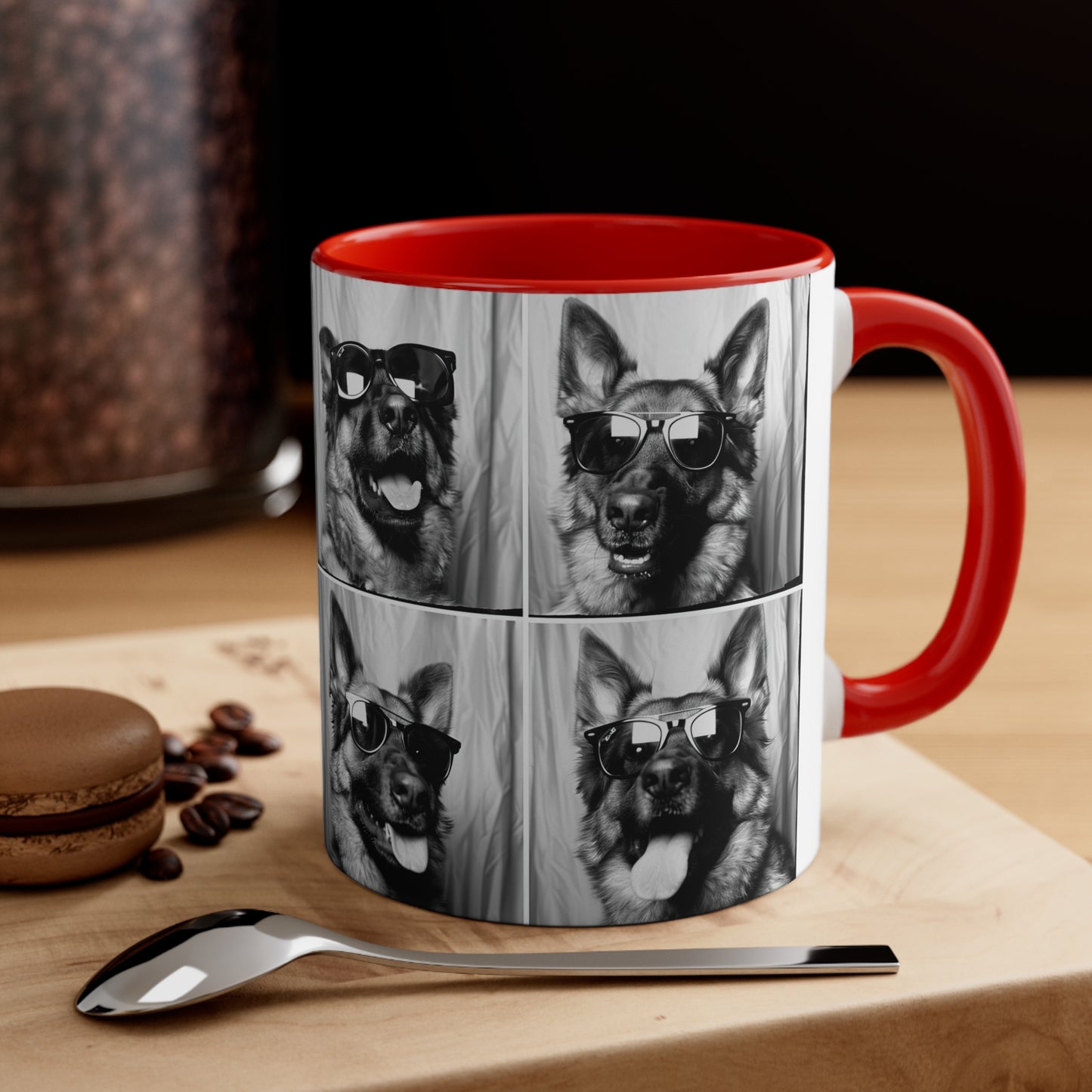 German Shephard Photo Booth Accent Coffee Mug, 11oz