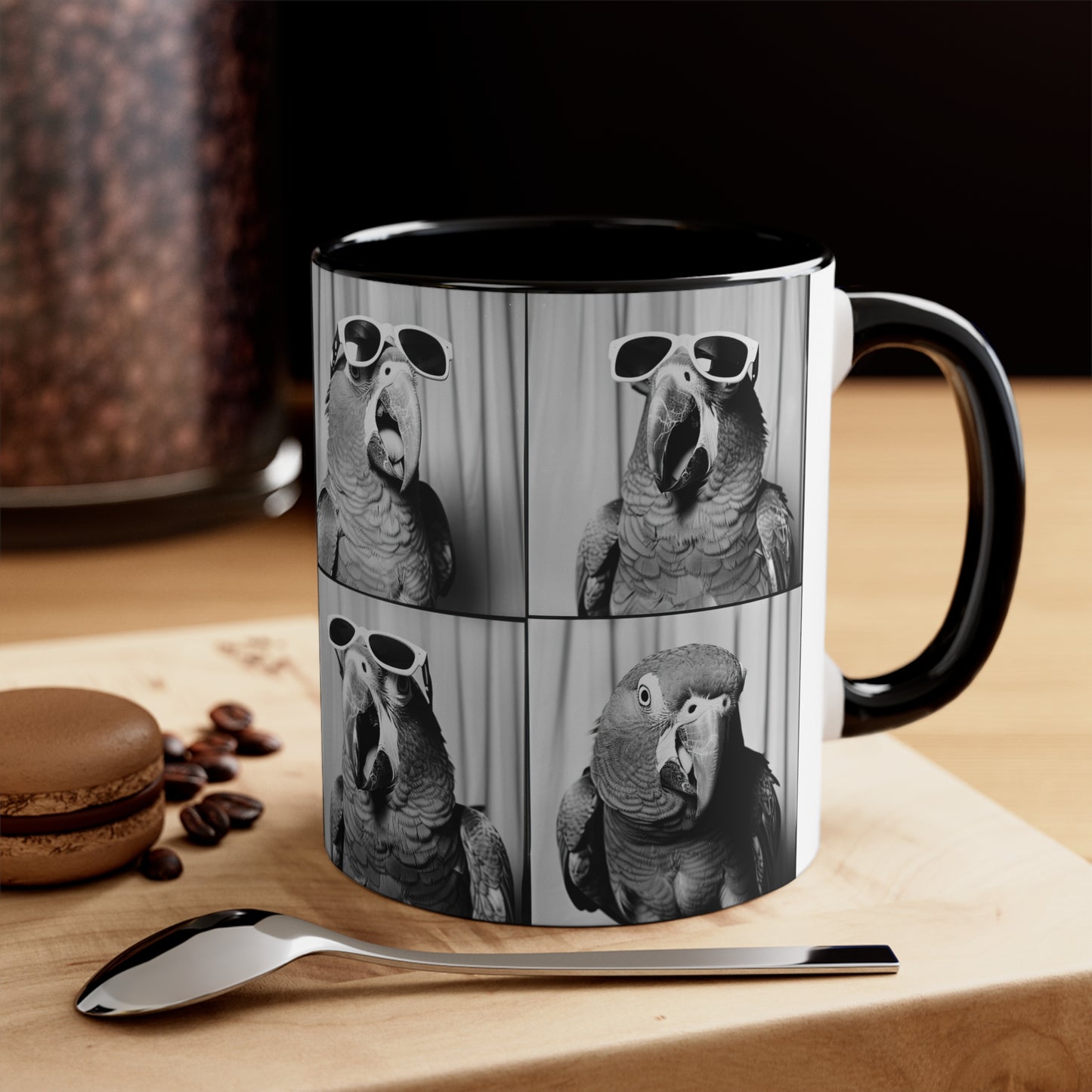 Parrot Photo Booth Accent Coffee Mug, 11oz