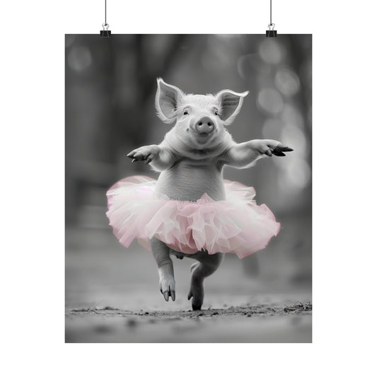 Pig Tutu, Pig Wall Art