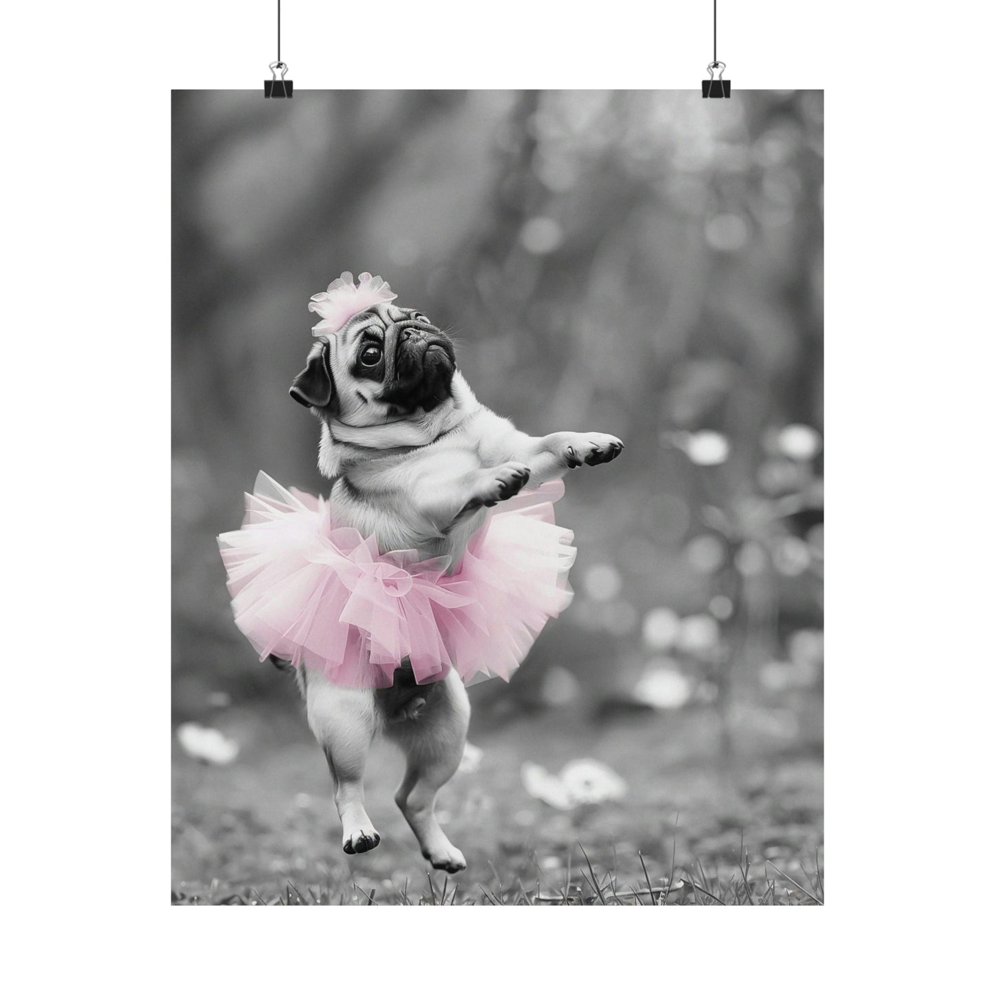 Pug Tutu, Pug Wall Art