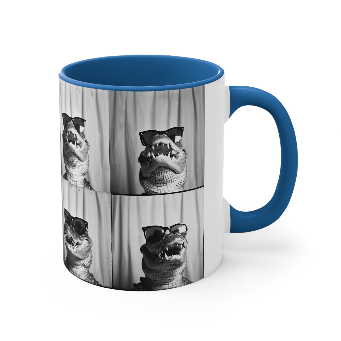 Crocodile Photo Booth Accent Coffee Mug, 11oz