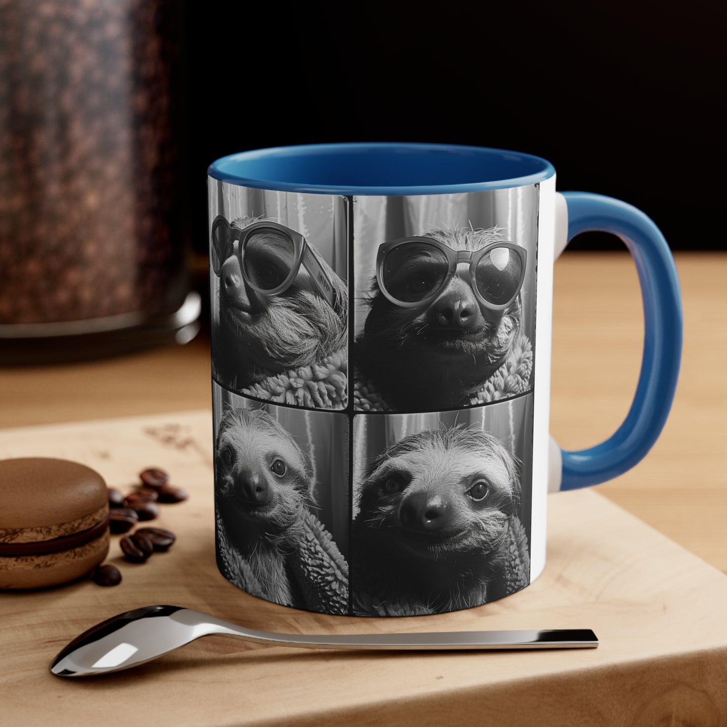 Sloth Photo Booth Accent Coffee Mug, 11oz