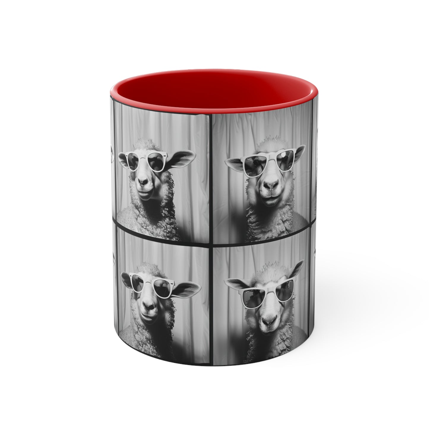 Sheep Photo Booth Accent Coffee Mug, 11oz