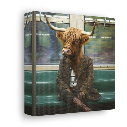 Highland Cattle Subway Canvas