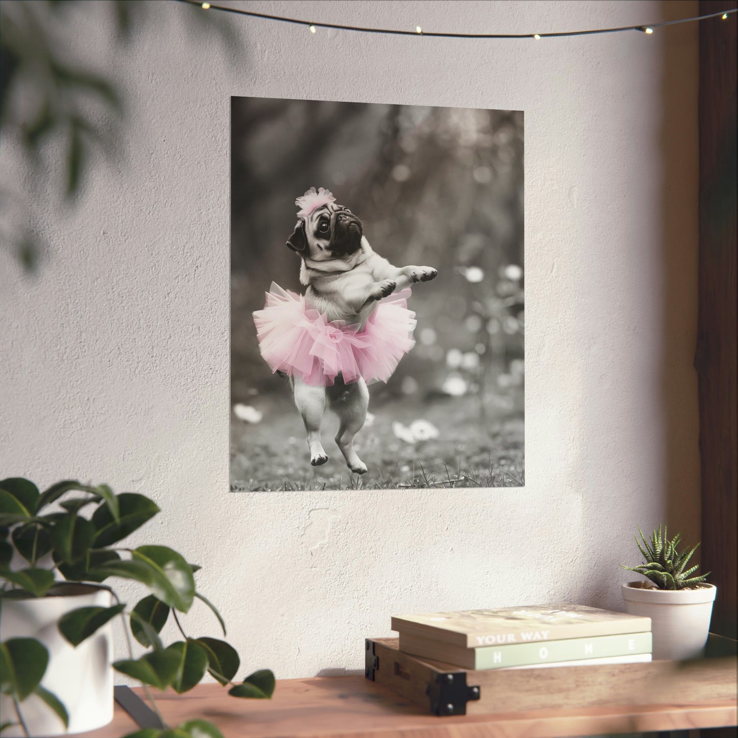 Pug Tutu, Pug Wall Art