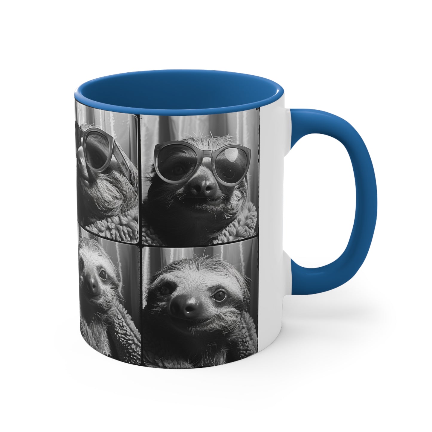 Sloth Photo Booth Accent Coffee Mug, 11oz