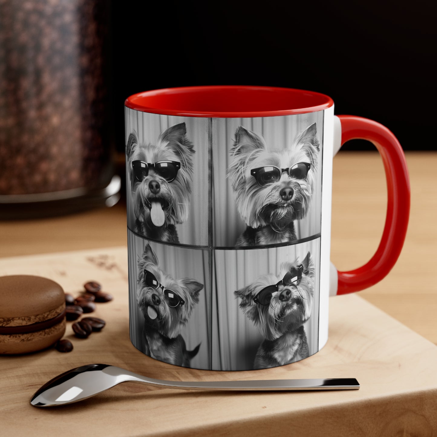 Yorkie Terrier  Photo Booth Accent Coffee Mug, 11oz