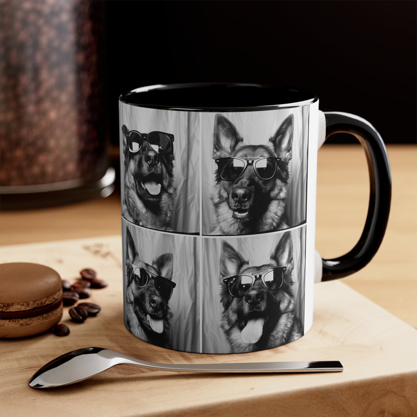 German Shephard Photo Booth Accent Coffee Mug, 11oz