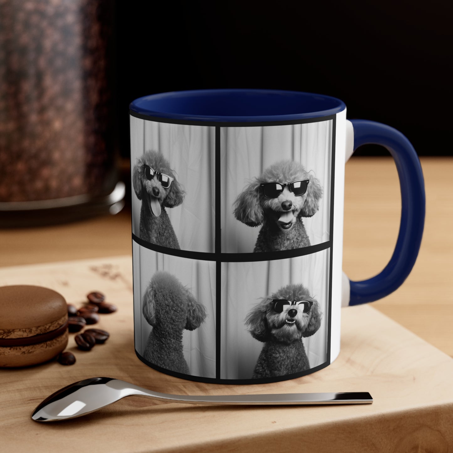 Poodle Photo Booth Accent Coffee Mug, 11oz