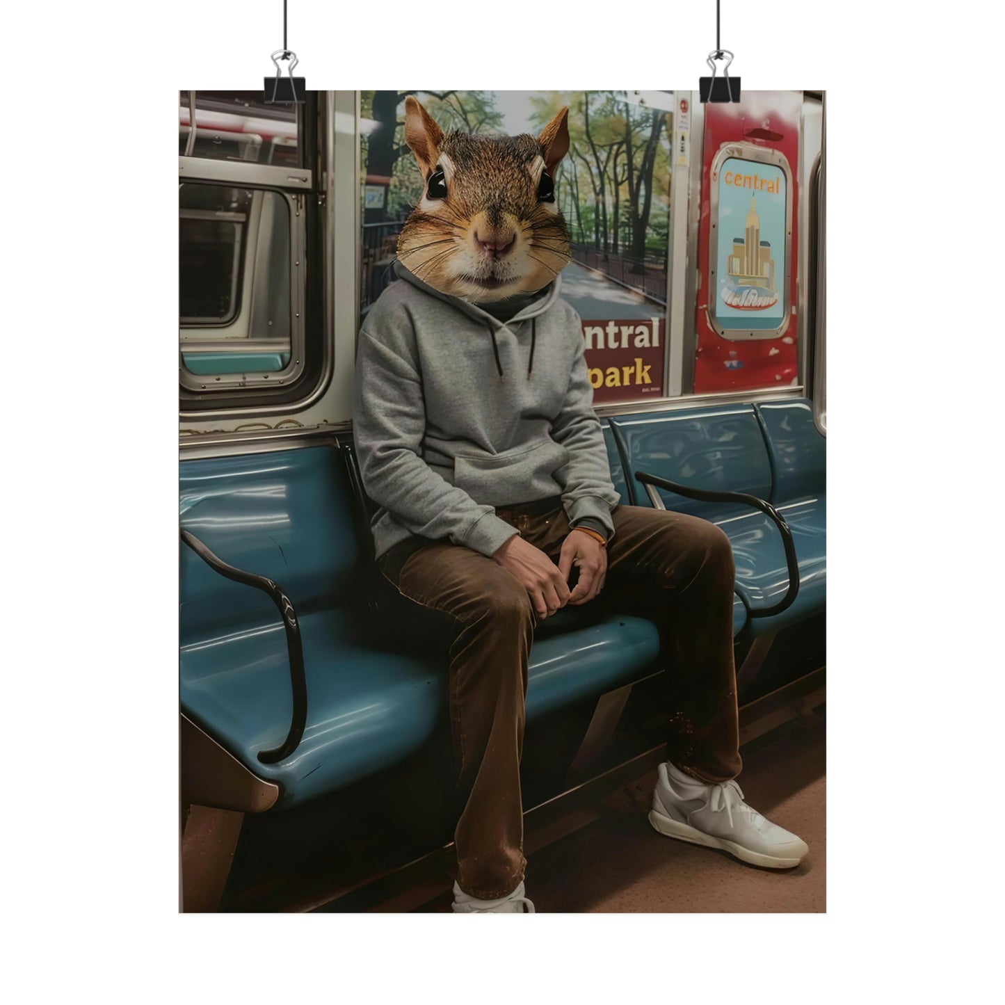 Chipmunk in NY Subway, Chipmunk Wall Art