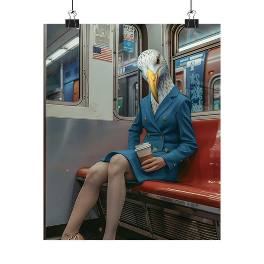 Seagull in NY Subway, Seagull Wall Art