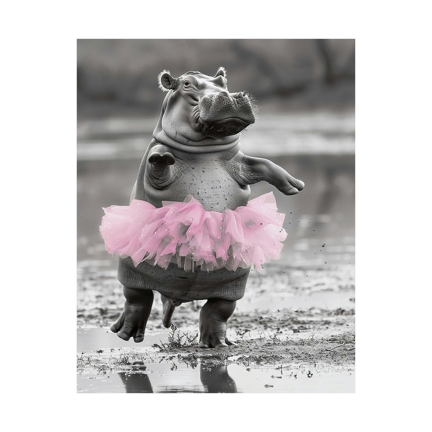 Hippo Tutu, Hippo Wall Art