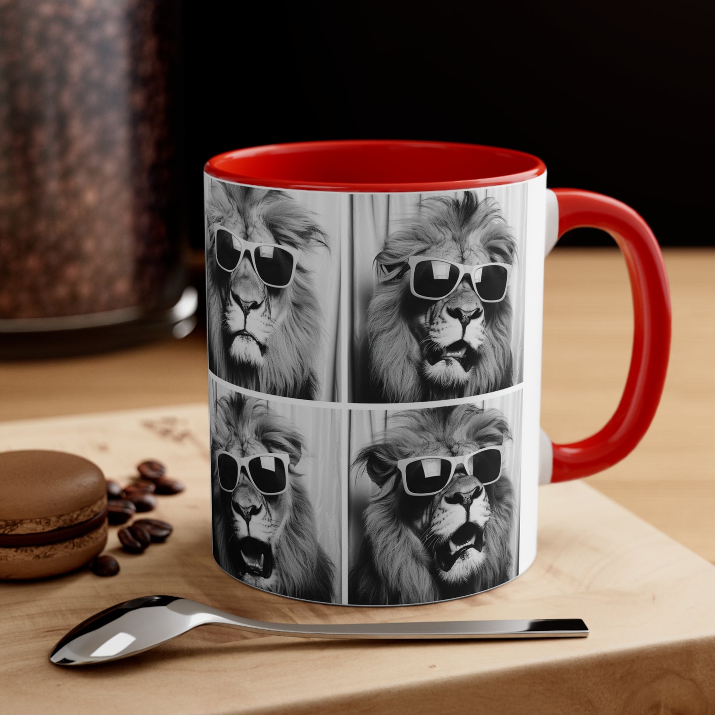 Lion Photo Booth Accent Coffee Mug, 11oz