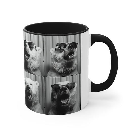 Polar Bear Photo Booth Accent Coffee Mug, 11oz