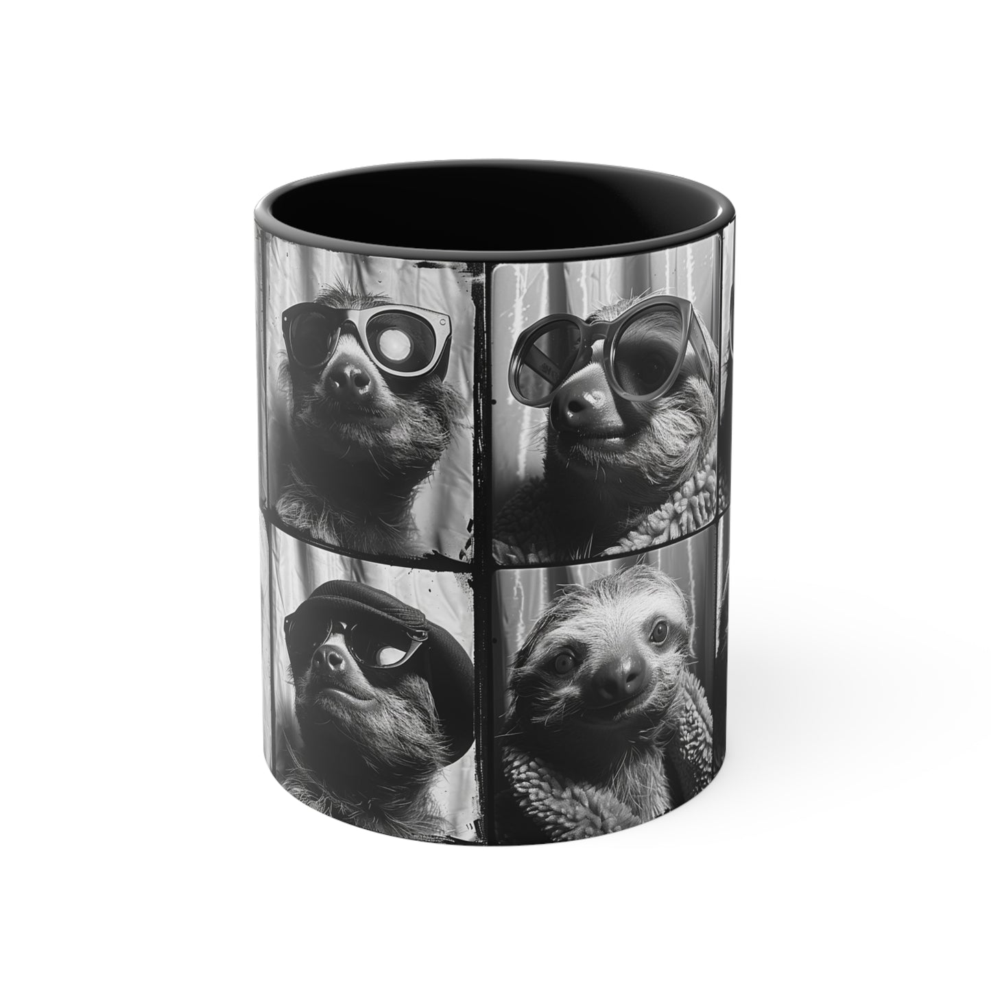 Sloth Photo Booth Accent Coffee Mug, 11oz