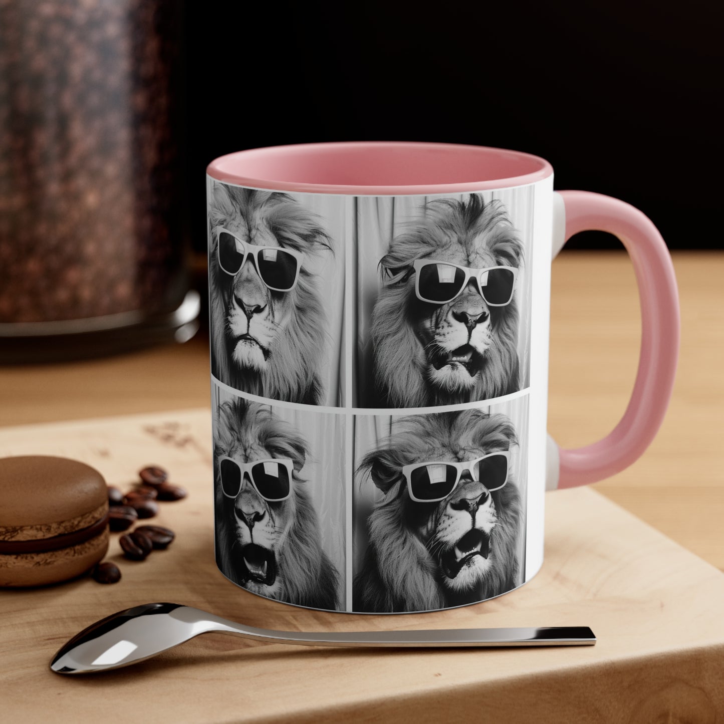 Lion Photo Booth Accent Coffee Mug, 11oz