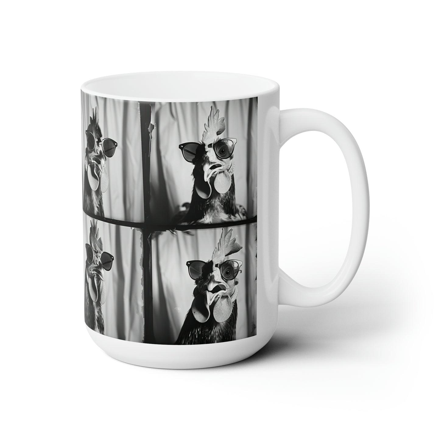 Chicken Photo Booth Accent Coffee Mug, 11oz