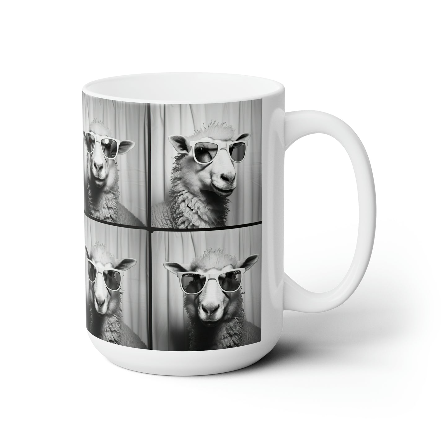 Sheep Photo Booth Accent Coffee Mug, 11oz