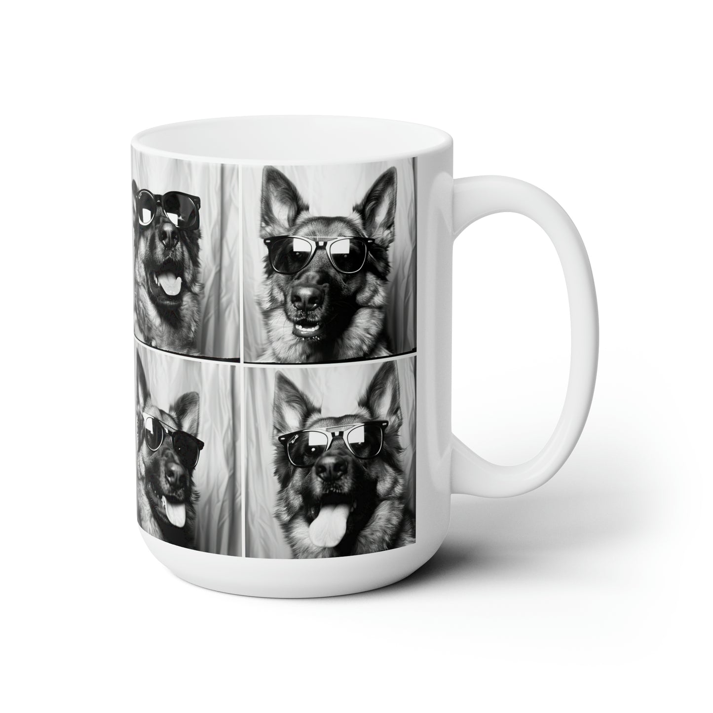 German Shephard Photo Booth Accent Coffee Mug, 11oz