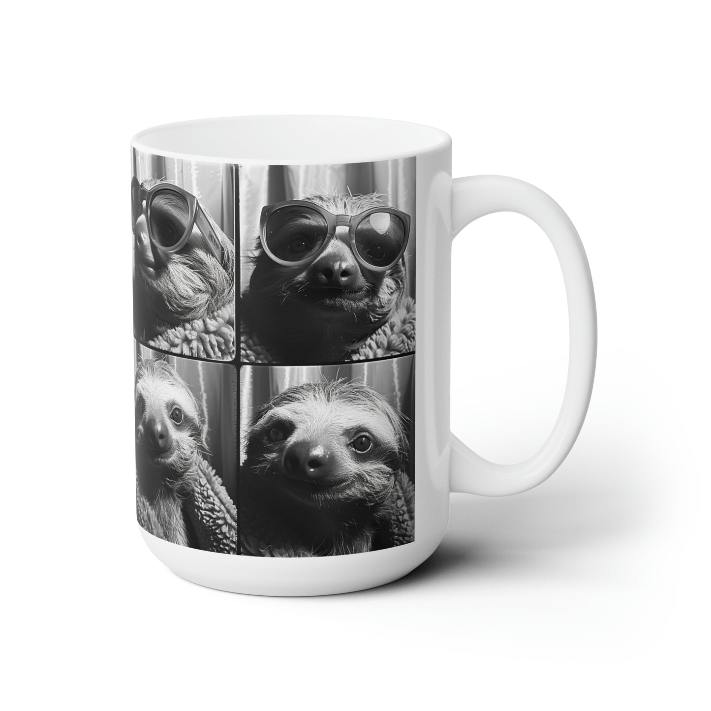 Sloth Photo Booth Accent Coffee Mug, 11oz