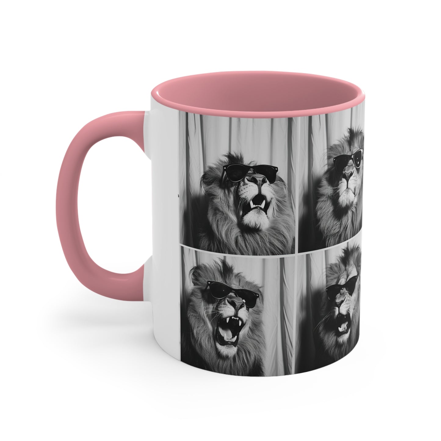 Lion Photo Booth Accent Coffee Mug, 11oz