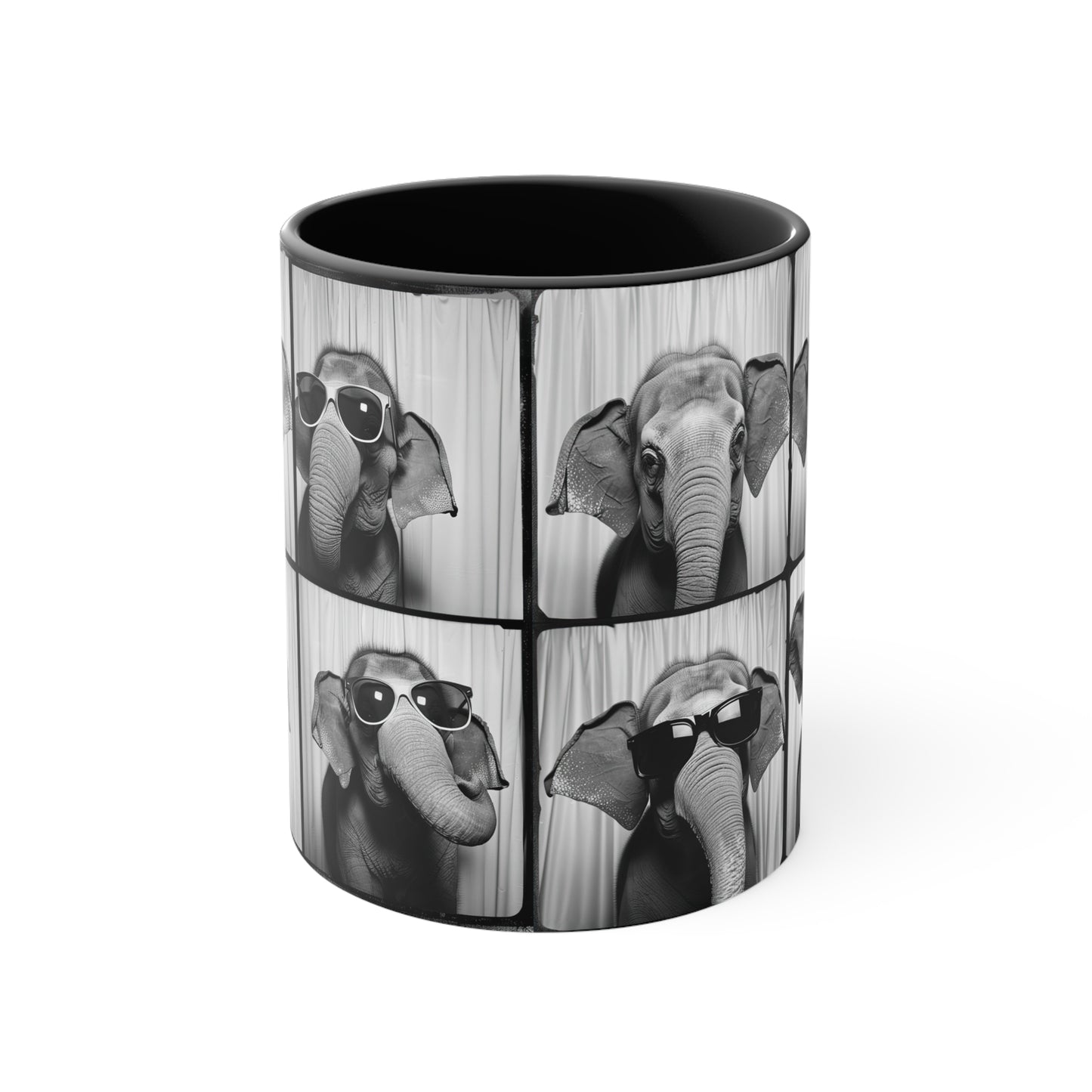 Elephant Photo Booth Accent Coffee Mug, 11oz