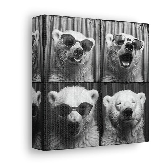 Polar Bear Photo Booth Canvas