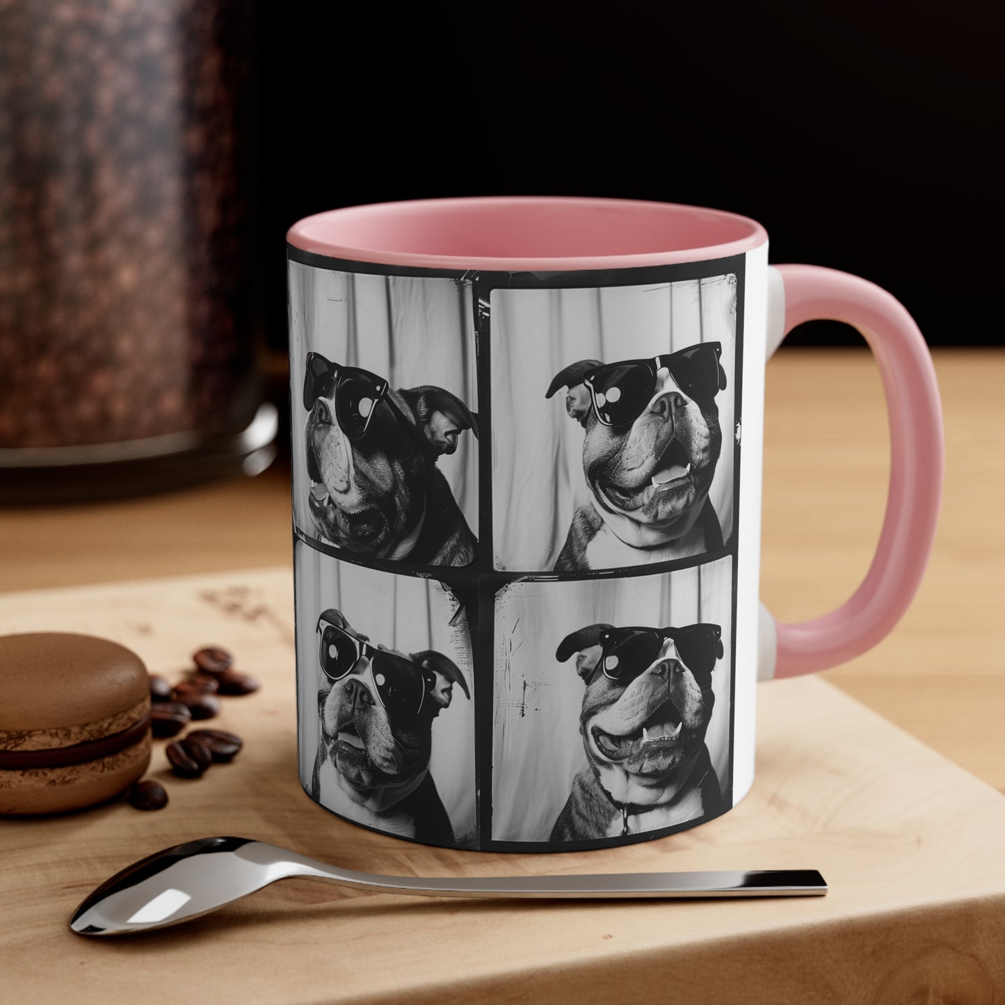 Bulldog Photo Booth Accent Coffee Mug, 11oz