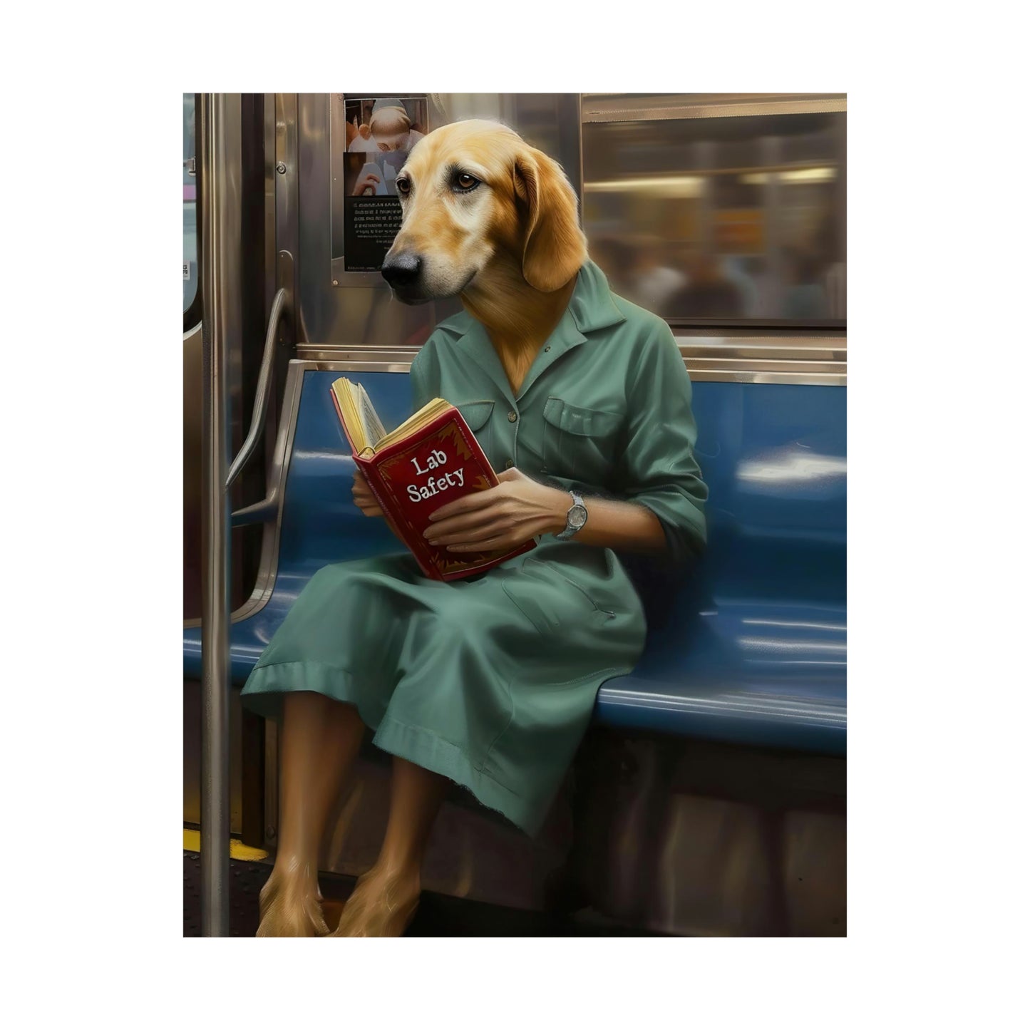 Labrador in NY Subway, Labrador Wall Art