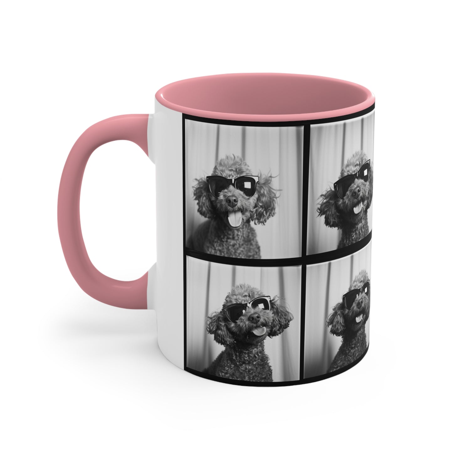 Poodle Photo Booth Accent Coffee Mug, 11oz