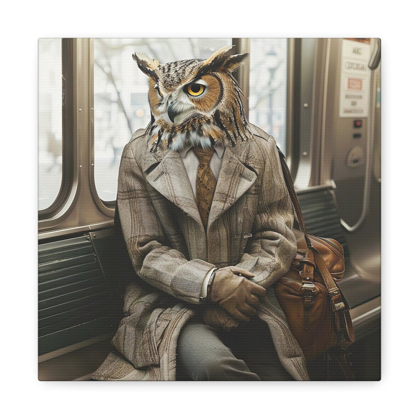 Owl Subway Canvas