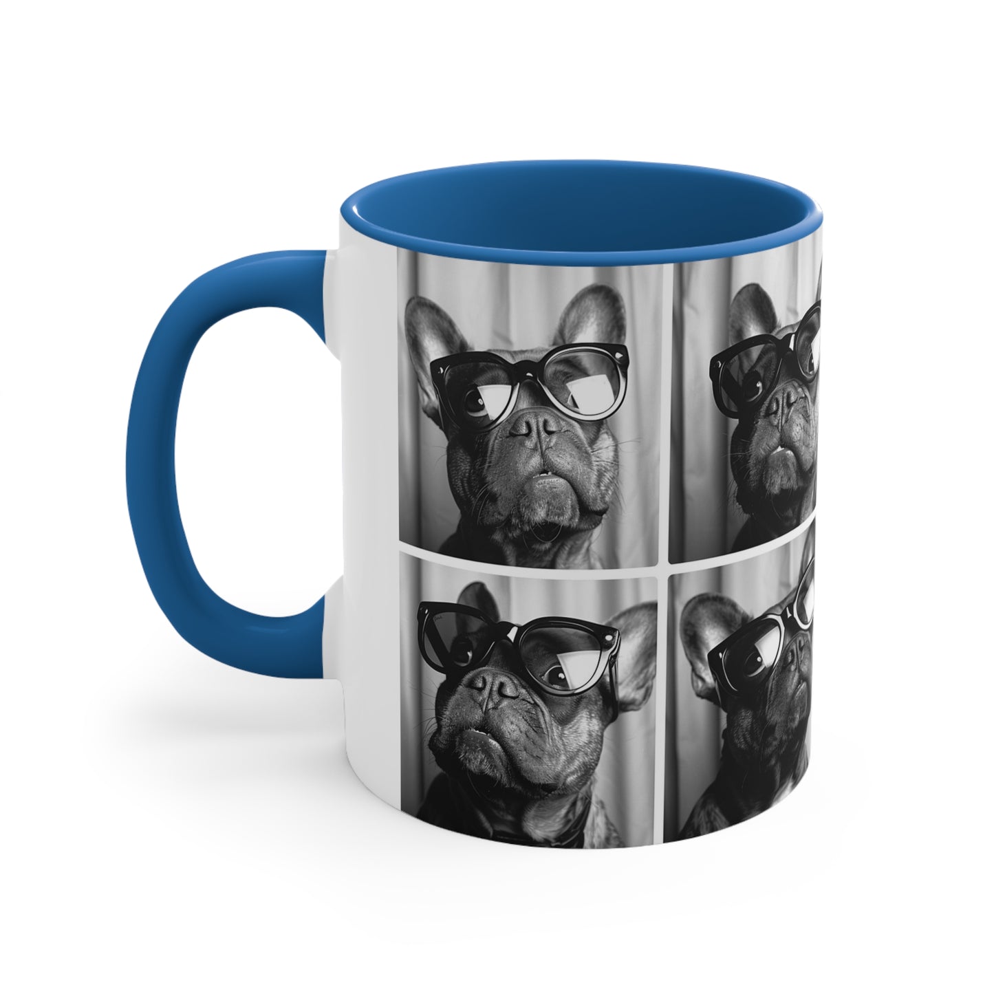 French Bulldog Photo Booth Accent Coffee Mug, 11oz