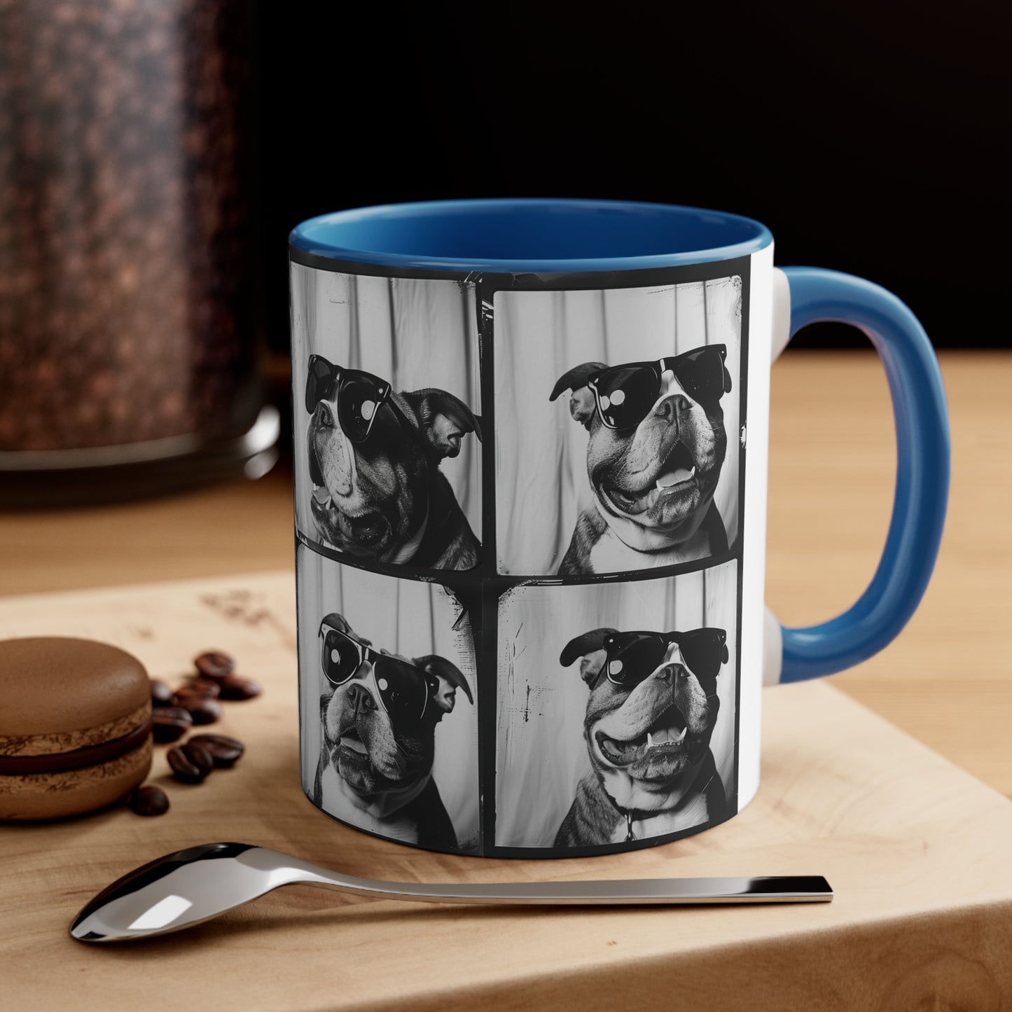 Bulldog Photo Booth Accent Coffee Mug, 11oz