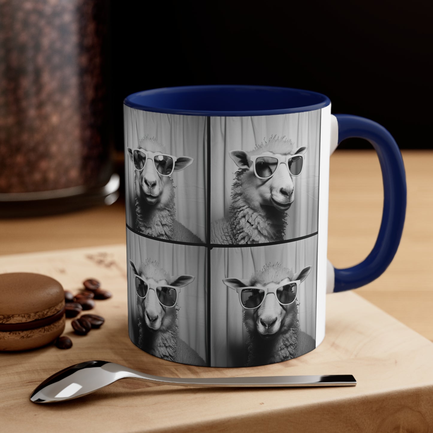 Sheep Photo Booth Accent Coffee Mug, 11oz