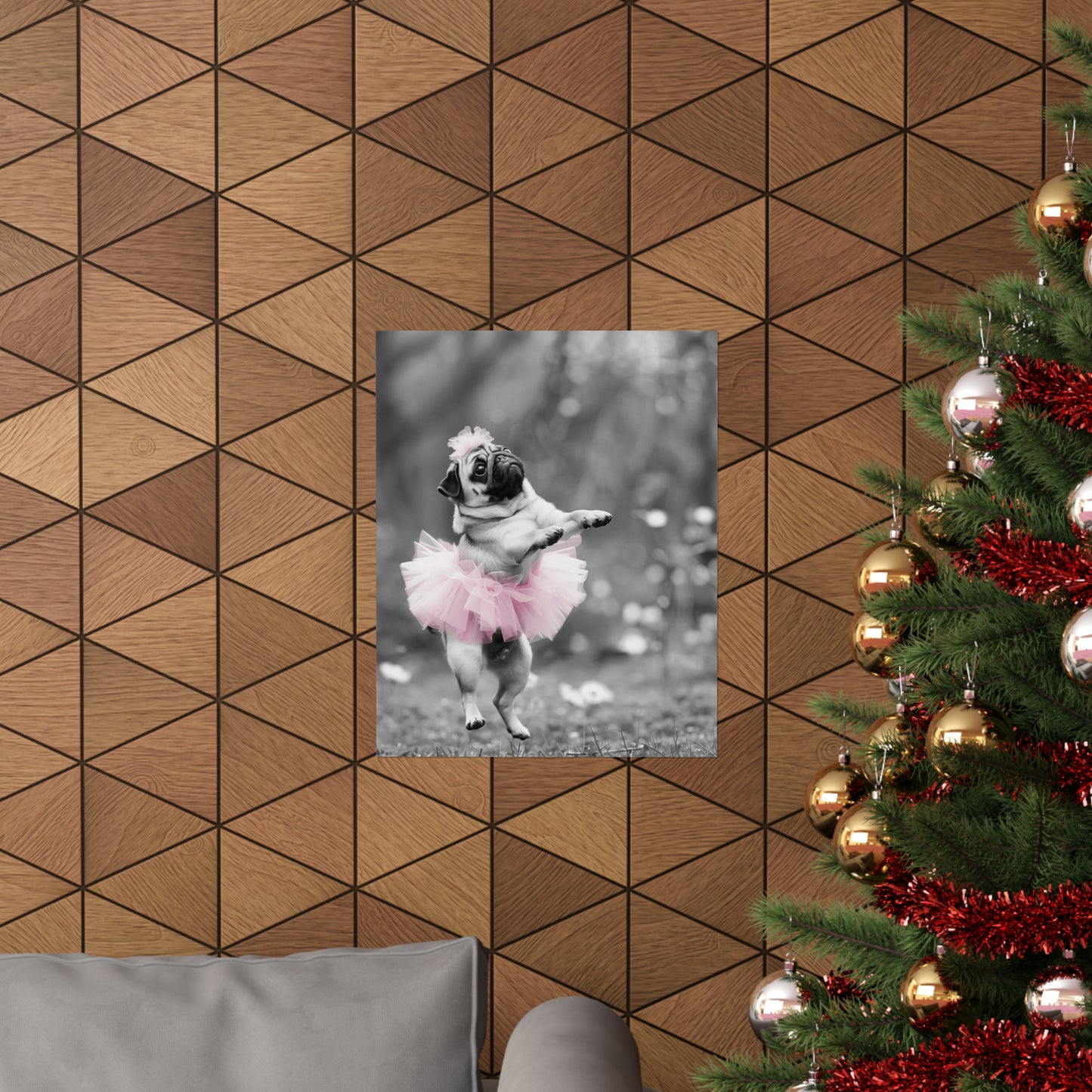 Pug Tutu, Pug Wall Art