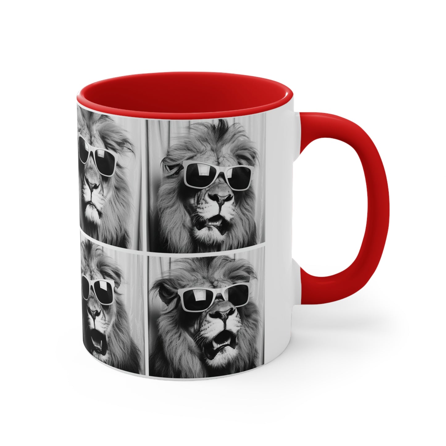 Lion Photo Booth Accent Coffee Mug, 11oz