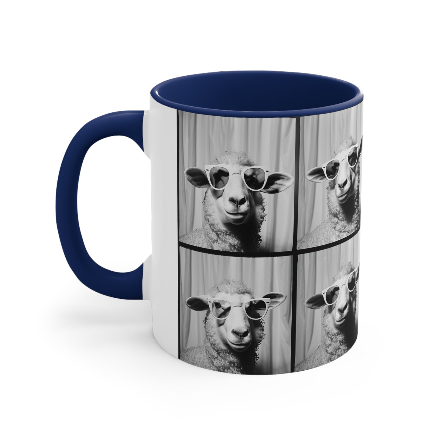 Sheep Photo Booth Accent Coffee Mug, 11oz