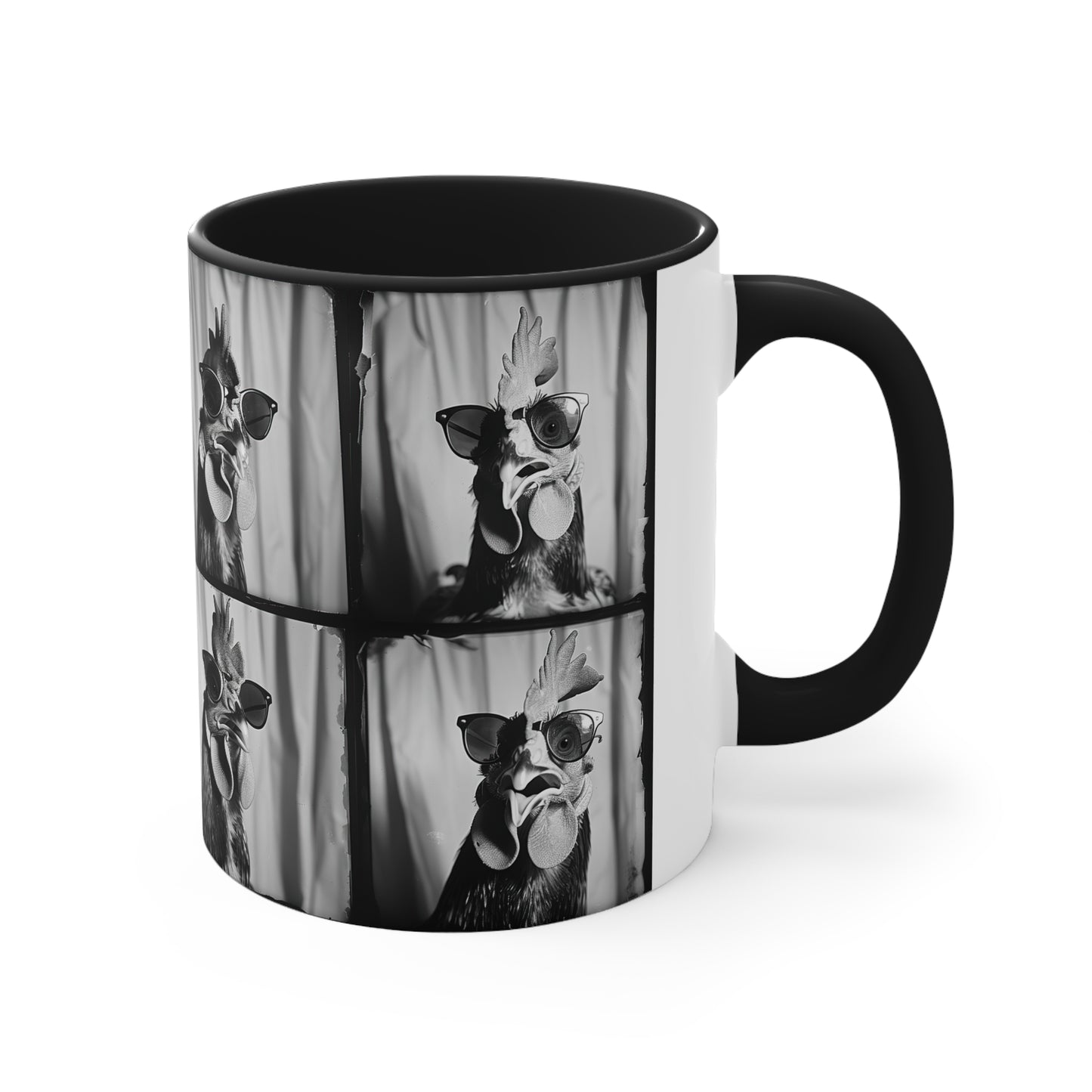 Chicken Photo Booth Accent Coffee Mug, 11oz