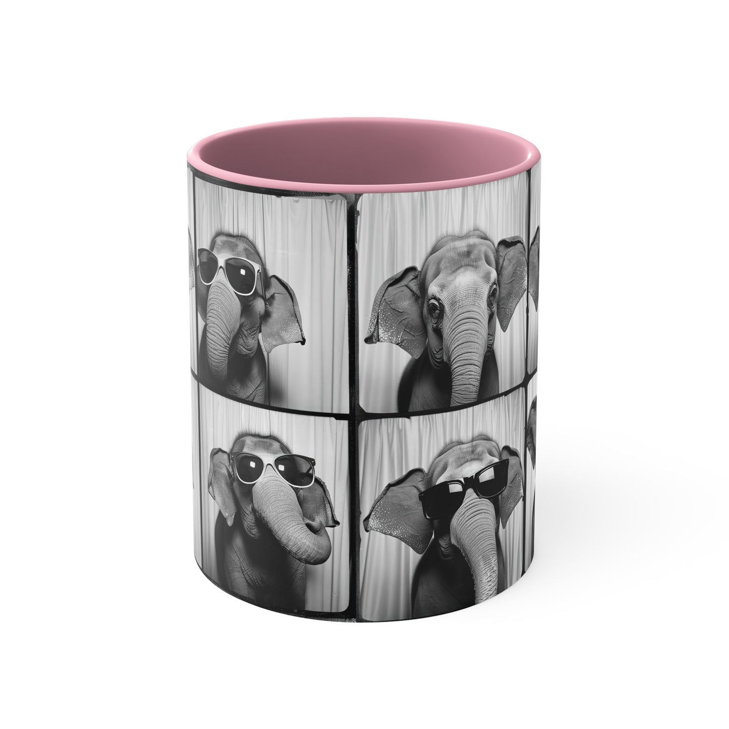 Elephant Photo Booth Accent Coffee Mug, 11oz