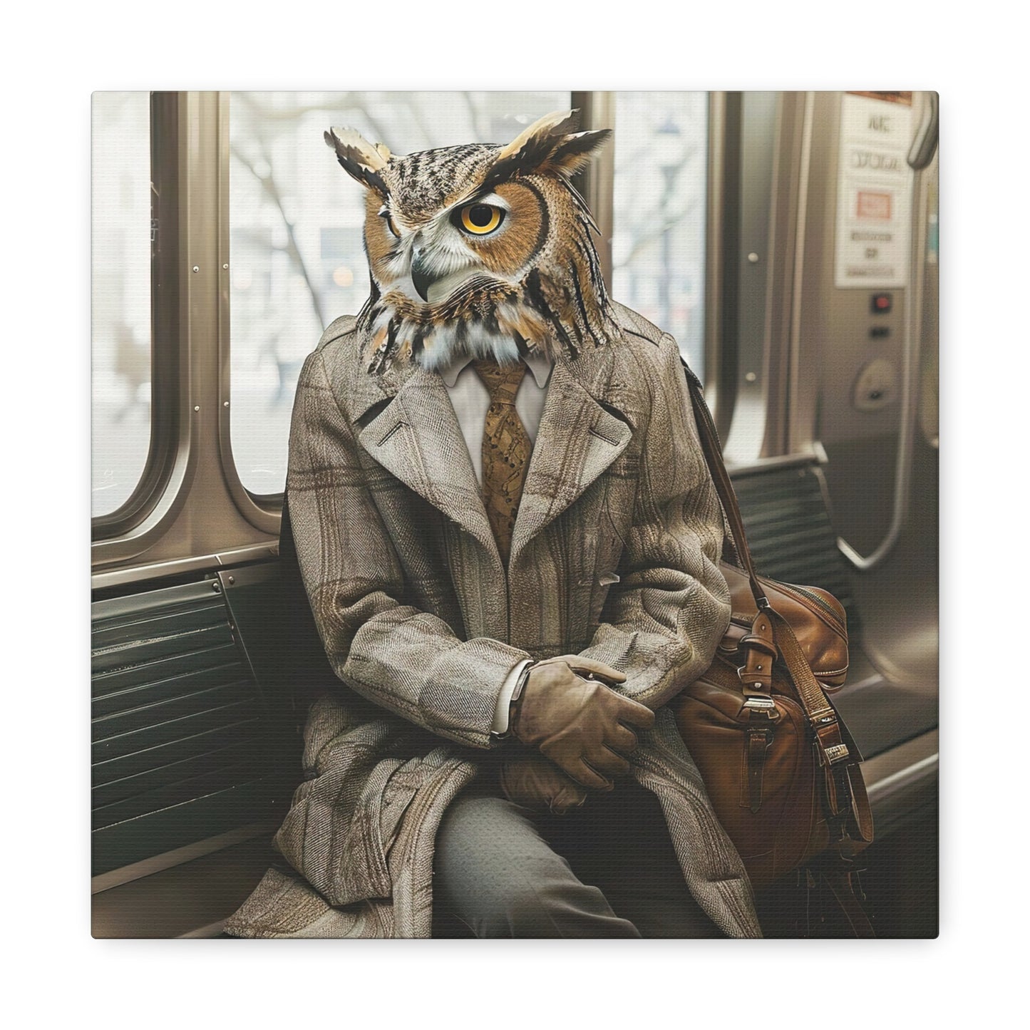 Owl Subway Canvas