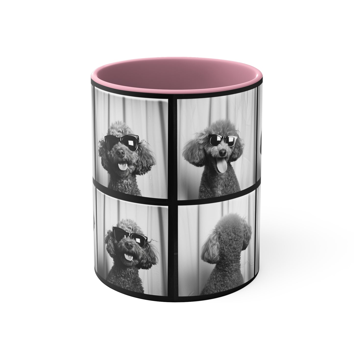 Poodle Photo Booth Accent Coffee Mug, 11oz