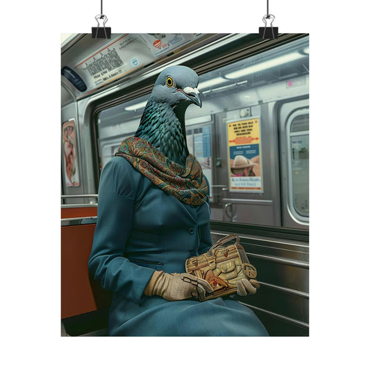 Pigeon in NY Subway, Pigeon Wall Art